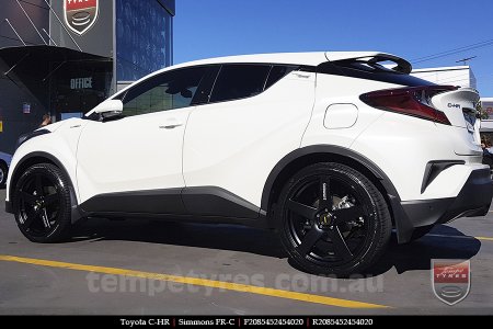 20x8.5 20x10 Simmons FR-C Full Satin Black on TOYOTA C-HR