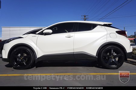 20x8.5 20x10 Simmons FR-C Full Satin Black on TOYOTA C-HR