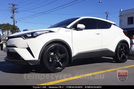 20x8.5 20x10 Simmons FR-C Full Satin Black on TOYOTA C-HR