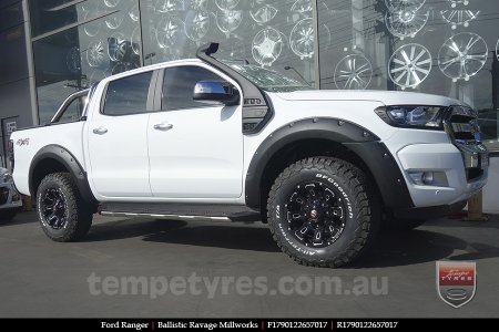 17x9.0 Ballistic Ravage Millworks on FORD RANGER