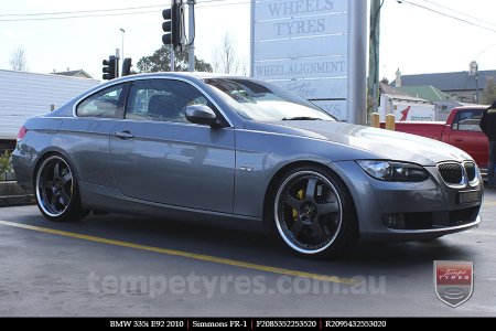 20x8.5 20x9.5 Simmons FR-1 Hyper Dark on BMW 3 SERIES