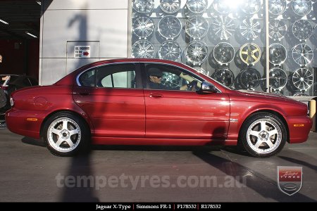 17x8.5 17x9.5 Simmons FR-1 Silver on JAGUAR X-TYPE