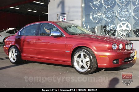 17x8.5 17x9.5 Simmons FR-1 Silver on JAGUAR X-TYPE