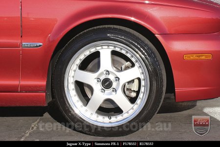 17x8.5 17x9.5 Simmons FR-1 Silver on JAGUAR X-TYPE