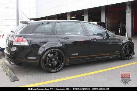 20x8.5 20x9.5 Simmons FR-1 Satin Black on HOLDEN COMMODORE VE