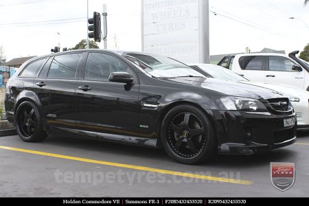 20x8.5 20x9.5 Simmons FR-1 Satin Black on HOLDEN COMMODORE VE