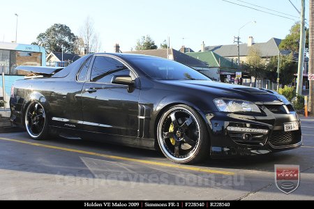 22x8.5 22x9.5 Simmons FR-1 Gloss Black Mirror Lip on HOLDEN Commodore Maloo