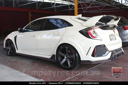 18x8.0 18x9.0 Simmons FR-C Black Tint NCT on HONDA CIVIC