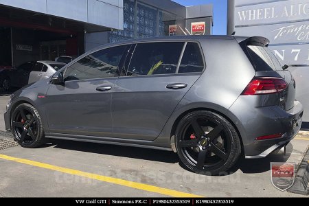 19x8.0 19x9.0 Simmons FR-C Matte Black NCT on VW GOLF GTI