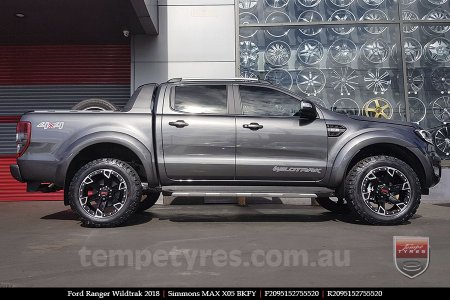 20x9.5 Simmons MAX X05 BKFY on FORD RANGER WILDTRAK