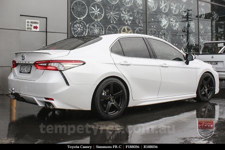 18x8.0 18x9.0 Simmons FR-C Matte Black NCT on TOYOTA CAMRY