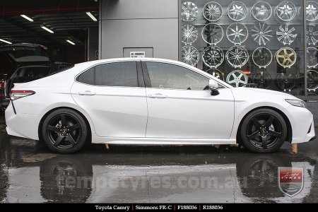 18x8.0 18x9.0 Simmons FR-C Matte Black NCT on TOYOTA CAMRY