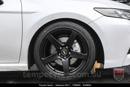 18x8.0 18x9.0 Simmons FR-C Matte Black NCT on TOYOTA CAMRY