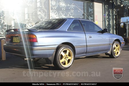 17x8.5 17x9.5 Simmons FR-1 Gold on MAZDA MX6