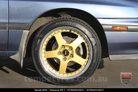 17x8.5 17x9.5 Simmons FR-1 Gold on MAZDA MX6