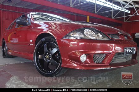 20x8.5 20x9.5 Simmons FR-1 Satin Black on FORD FALCON