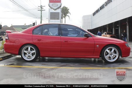 18x8.5 18x9.5 Simmons FR-1 Silver on HOLDEN COMMODORE 