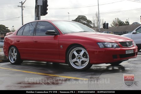 18x8.5 18x9.5 Simmons FR-1 Silver on HOLDEN COMMODORE 