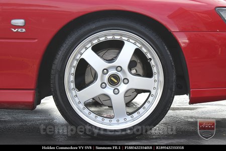 18x8.5 18x9.5 Simmons FR-1 Silver on HOLDEN COMMODORE 