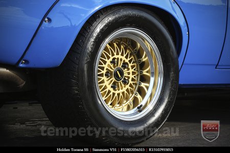 15x8.0 15x10 Simmons V51 GBM on HOLDEN TORANA