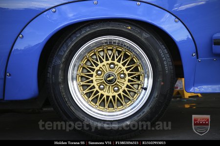 15x8.0 15x10 Simmons V51 GBM on HOLDEN TORANA