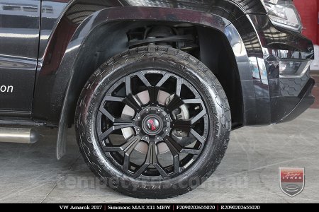 20x9.0 Simmons MAX X11 MBW on VW AMAROK