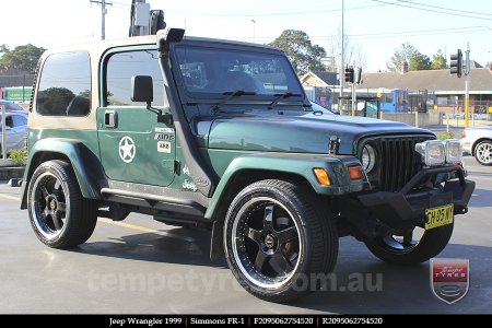 20x8.5 20x9.5 Simmons FR-1 Gloss Black on JEEP WRANGLER