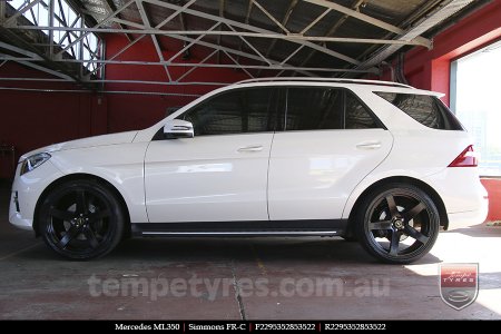 22x9.5 Simmons FR-C Full Satin Black NCT on MERCEDES ML-Class