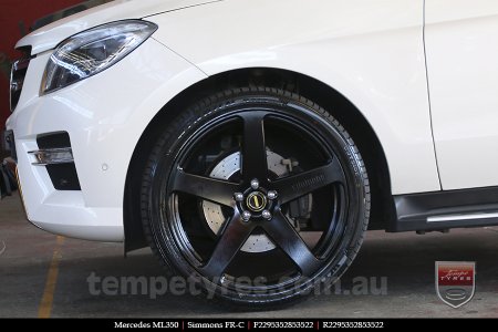 22x9.5 Simmons FR-C Full Satin Black NCT on MERCEDES ML-Class