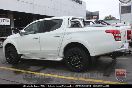 18x9.0 Ballistic Anvil Millworks on MITSUBISHI TRITON