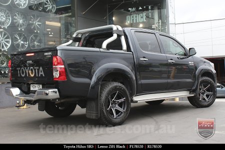 17x8.5 Lenso Z01 Black on TOYOTA HILUX SR5