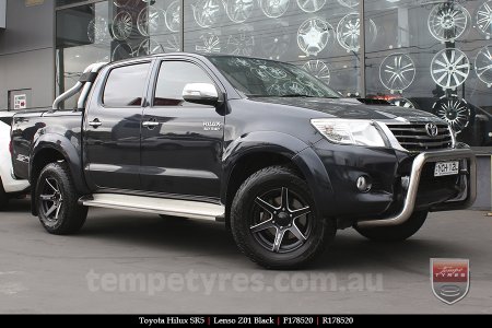 17x8.5 Lenso Z01 Black on TOYOTA HILUX SR5