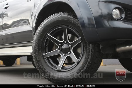 17x8.5 Lenso Z01 Black on TOYOTA HILUX SR5