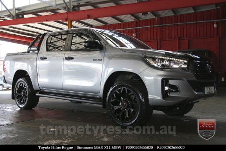 20x9.0 Simmons MAX X11 MBW on TOYOTA HILUX