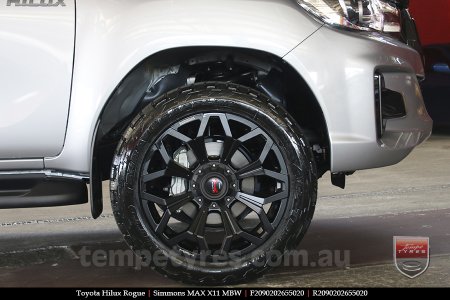 20x9.0 Simmons MAX X11 MBW on TOYOTA HILUX