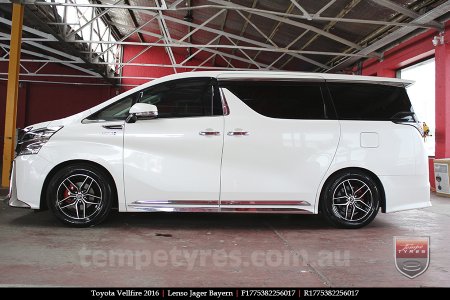 17x7.5 Lenso Jager Bayern BKF on TOYOTA VELLFIRE