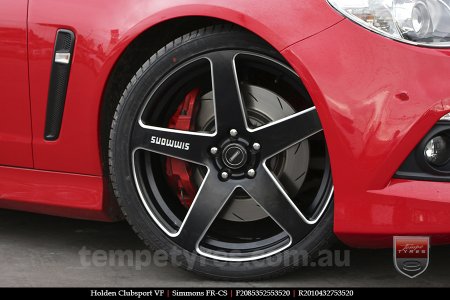 20x8.5 20x10 Simmons FR-CS Satin Black on HOLDEN CLUBSPORT