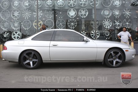 18x8.0 18x9.0 Simmons FR-C Black Tint NCT on TOYOTA SOARER