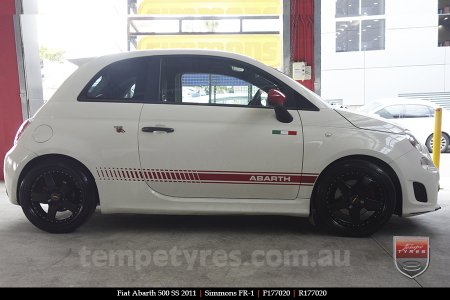 17x7.0 17x8.5 Simmons FR-1 Satin Black on FIAT 500