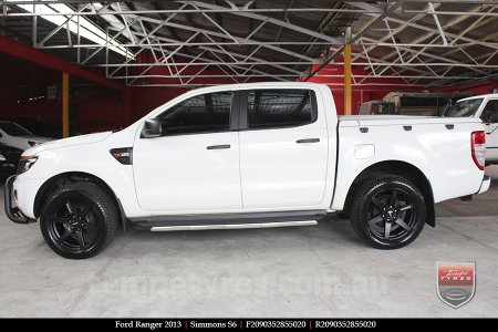 20x9.0 Simmons S6 Matte Black on FORD RANGER