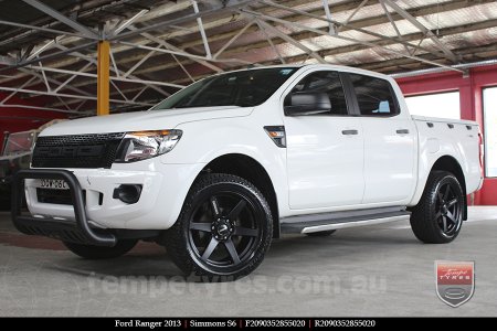 20x9.0 Simmons S6 Matte Black on FORD RANGER