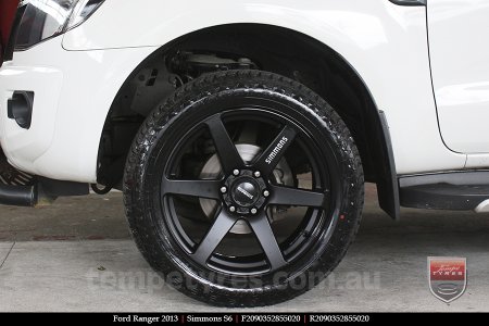 20x9.0 Simmons S6 Matte Black on FORD RANGER