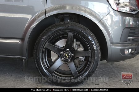 18x8.0 18x9.0 Simmons FR-C Matte Black NCT on VW MULTIVAN