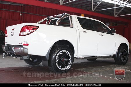 20x9.5 Simmons MAX X05 MBFG on MAZDA BT50