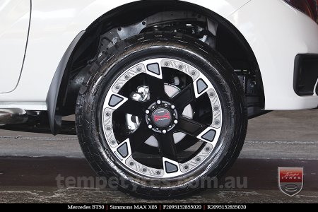 20x9.5 Simmons MAX X05 MBFG on MAZDA BT50