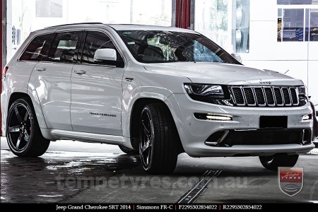 22x9.5 Simmons FR-C Full Satin Black on JEEP GRAND CHEROKEE