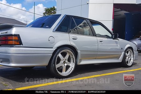 19x8.5 19x9.5 Simmons FR-1 Silver on HOLDEN COMMODORE VK