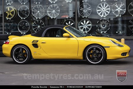 19x8.5 19x9.5 Simmons FR-1 Gloss Black on PORSCHE BOXSTER