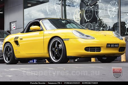 19x8.5 19x9.5 Simmons FR-1 Gloss Black on PORSCHE BOXSTER