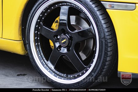 19x8.5 19x9.5 Simmons FR-1 Gloss Black on PORSCHE BOXSTER